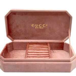 GUCCI Beauty Bamboo Collection GWP Velvet Jewelry Organizer Box - Pink NEW w/Out